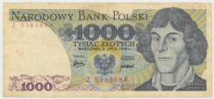 Polská lidová republika, 1000 zlotých 1975 Z