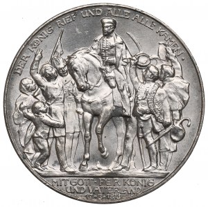 Deutschland, Preußen, 3 Mark 1913 - 100 Jahre Leipziger Sieg