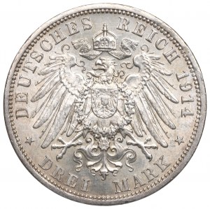 Deutschland, Anhalt, 3 Mark 1914 A