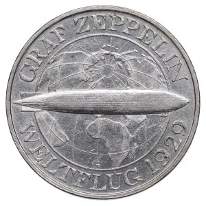 Nemecko, Weimarská republika, 3 známky 1930 G, Graf Zeppelin