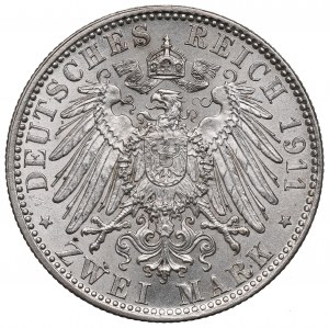 Deutschland, Bayern, 2 Mark 1911 - 90. Geburtstag des Prinzregenten