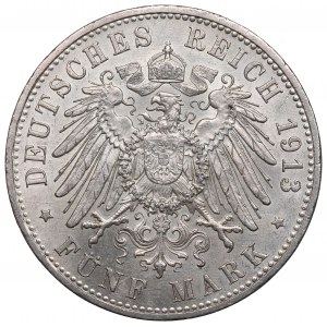 Německo, Prusko, 5 marek 1913