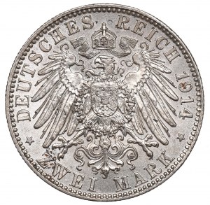 Germany, Bayern, 2 mark 1914