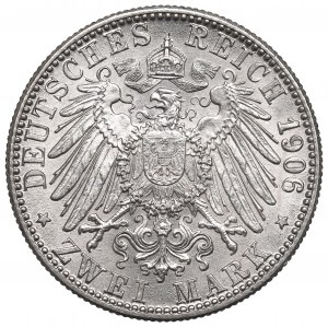 Allemagne, Baden, 2 Marks 1906