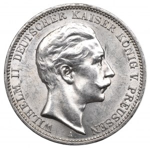 Německo, Prusko, Wilhelm II, 3 značky 1912