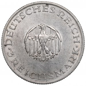 Germany, Weimar Republic, 3 mark 1929 A Lessing
