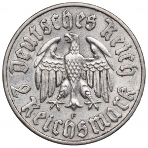 Allemagne, République de Weimar, 2 marques 1933 F Martin Luther
