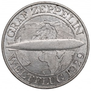 Germania, Repubblica di Weimar, 3 marchi 1930 A, Berlino, Graf Zeppelin