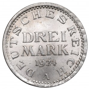 Deutschland, Weimarer Republik, 3 Mark 1924