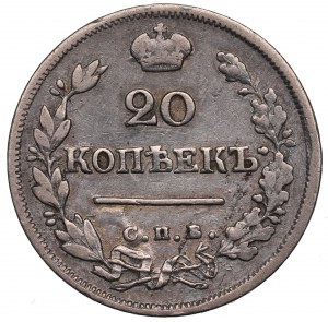 Russland, Alexander I., 20 Kopeken 1824 ПД