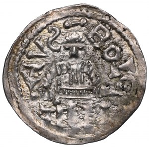 Bolesław IV Kędzierzawy, Cracow, denarius, reliquary, PAŁKA - minted
