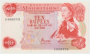 Maurícius, 10 rupií 1967 (WD)