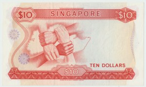 Singapur, 10 dolarů 1967 (WD)