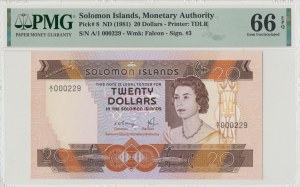 Šalamúnove ostrovy, 20 USD 1981 (WD) - PMG 66EPQ