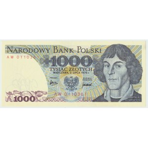 PRL, 1000 zloty 1975 AW - RARO !