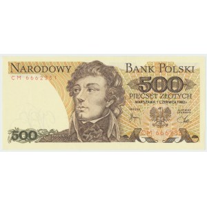 République populaire de Pologne, 500 zlotys 1982 CM