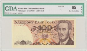 PRL, 100 zloty 1982 LG - GDA 65EPQ