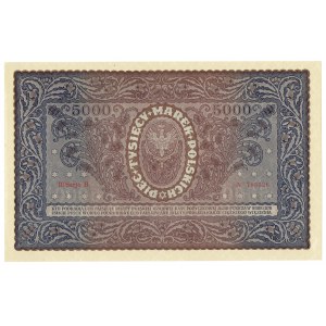 II RP, 5000 polnische Mark 1920 III SERIE H