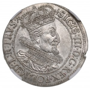 Sigismund III. Vasa, Ort 1616, Danzig - Büste mit Mundloch - NGC MS62