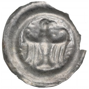 Leszek Bílý (1202-27), Krakov, brakteát, heraldická orlice - RARE