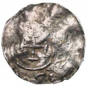 Bolesław I Chrobry, Grande Pologne, REX denarius (ca. 1015-1020) - GRANDE RARITÉ