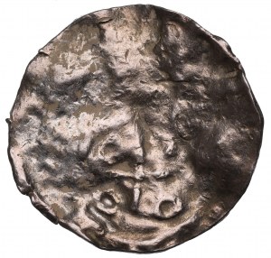 Bolesław I Chrobry, Grande Pologne, REX denarius (ca. 1015-1020) - GRANDE RARITÉ