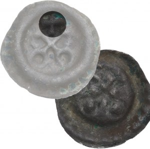 Vorpommern, Walachei, 13./14. Jahrhundert Brakteat, zwei Schlüssel mit einer LILIA in radialer Einfassung - RARE