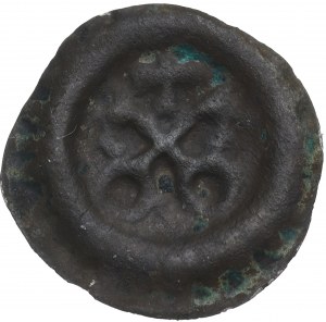 Western Pomerania, Wallachia, 13th/14th century brakteat, two keys with a LILIA in a radial surround - RARE