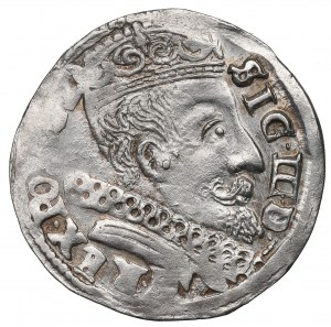 Sigismondo III Vasa, Trojak 1600, Vilnius, stemma del Cigno - ECCELLENTE