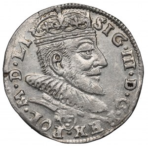 Sigismondo III Vasa, Trojak 1589, Vilnius, stemma Korczak - ECCELLENTE