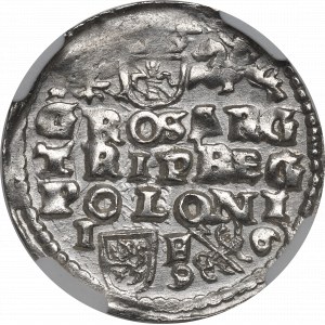 Zygmunt III Waza, Trojak 1596, Lublin, małe popiersie - NGC MS64
