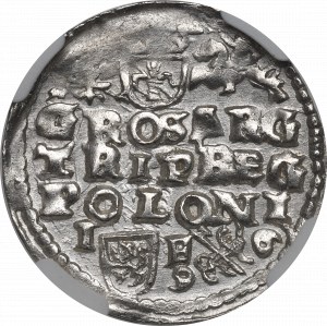 Sigismond III Vasa, Trojak 1596, Lublin, petit buste - NGC MS64