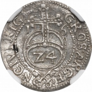 Zikmund III Vasa, haléř 1616, Riga - NGC MS62