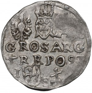 Žigmund III Vasa, Trojak 1597, Lublin, Reysnerov monogram - ex NGC MS63