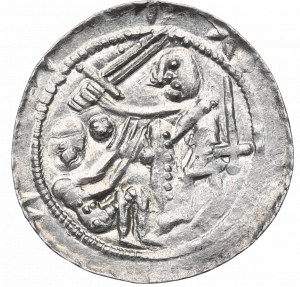 Wladyslaw II l'Esiliato, Cracovia, denario, aquila e lepre, CROCE E CAVALLO - BELLISSIMO