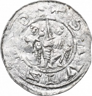 Ladislao II l'Esiliato, Cracovia, denario, battaglia con un grande leone - BELLISSIMO