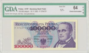 100.000 złotych 1993 P - GDA 64EPQ