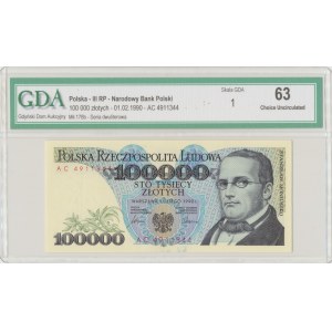 PRL, 100 000 złotych 1990 AC - GDA 63