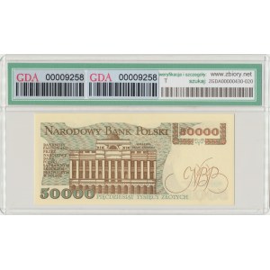 PRL, 50000 złotych 1989 N - GDA 63