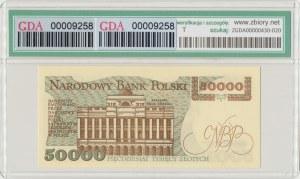 PRL, 50000 złotych 1989 N - GDA 63
