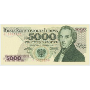 Repubblica Popolare di Polonia, 5000 zloty 1982 F