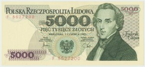 Volksrepublik Polen, 5000 Zloty 1982 F