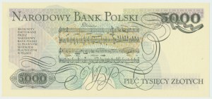 République populaire de Pologne, 5000 zlotys 1982 F
