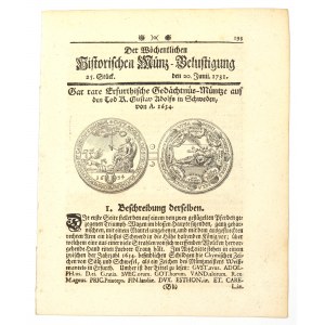 Historischen Munz-Belustigung 1731 - Médaille de la mort de Gustav Adolf