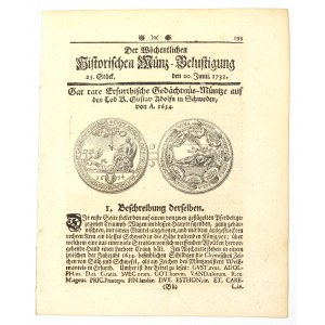 Historischen Munz-Belustigung 1731 - Smrtelná medaile Gustava Adolfa