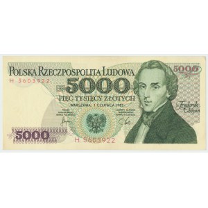 République populaire de Pologne, 5000 zloty 1982 H