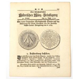 Historischen Munz-Belustigung 1732 - talar strzałowski