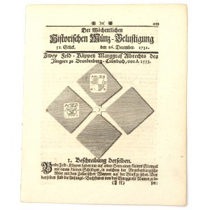 Historischen Munz-Belustigung 1731 - clips of Albrecht Hohenzollern