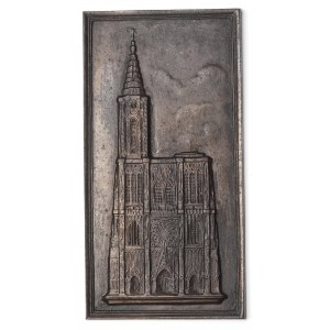 Sliezsko, pamätná tabuľa katedrály v Štrasburgu - Gliwice