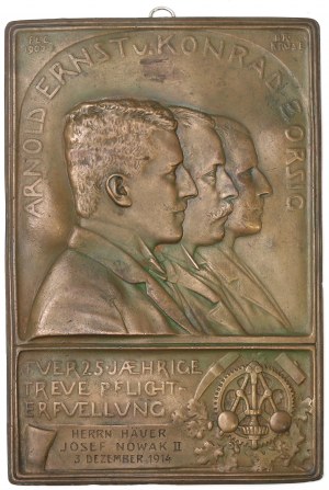 Silesia, Award plaque for long years of exemplary work for Pole 1914
